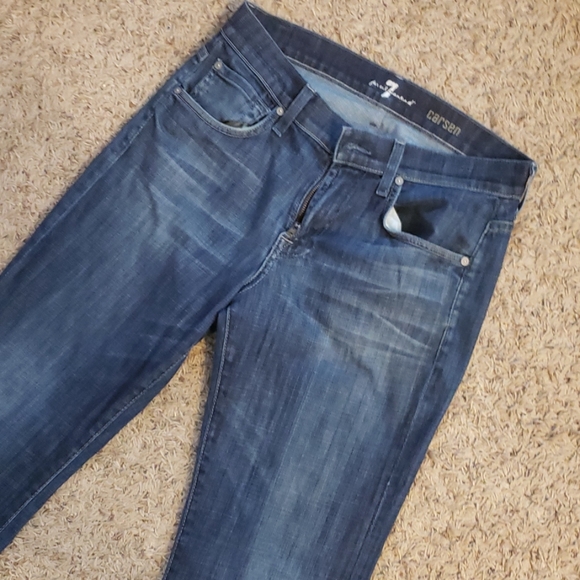7 FOR ALL MANKIND CARSEN JEANS SZ 31/29 - Picture 2 of 8
